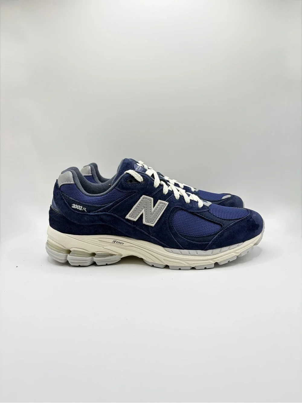 New Balance Navy and White 2002R Suede Mesh Runner